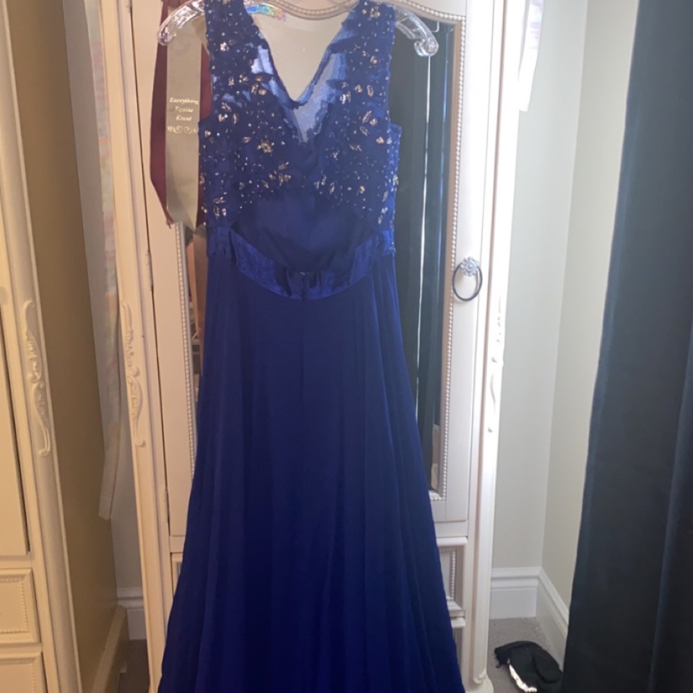 Royal blue prom dress